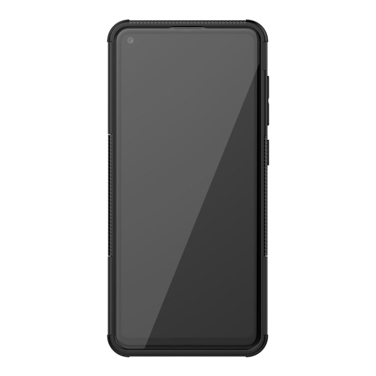 For Samsung Galaxy A21s Tire Texture Shockproof TPU+PC Protective Case with Holder