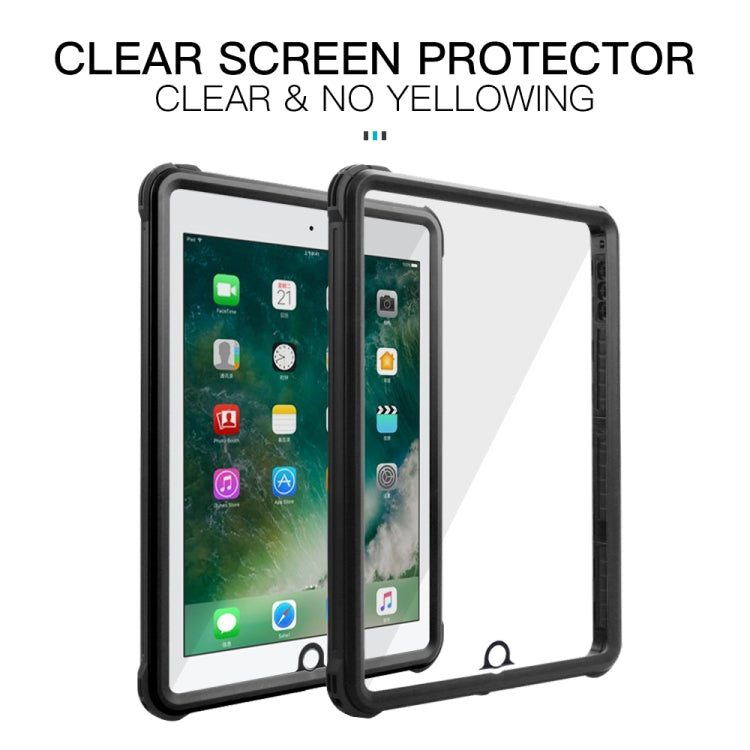 For iPad 9.7 (2017) / (2018) / Air RedPepper Shockproof Waterproof PC + TPU Protective Case with Holder(Black)