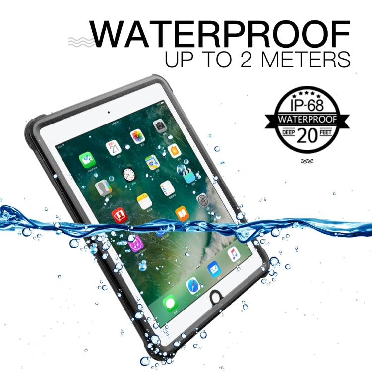 For iPad 9.7 (2017) / (2018) / Air RedPepper Shockproof Waterproof PC + TPU Protective Case with Holder(Black)