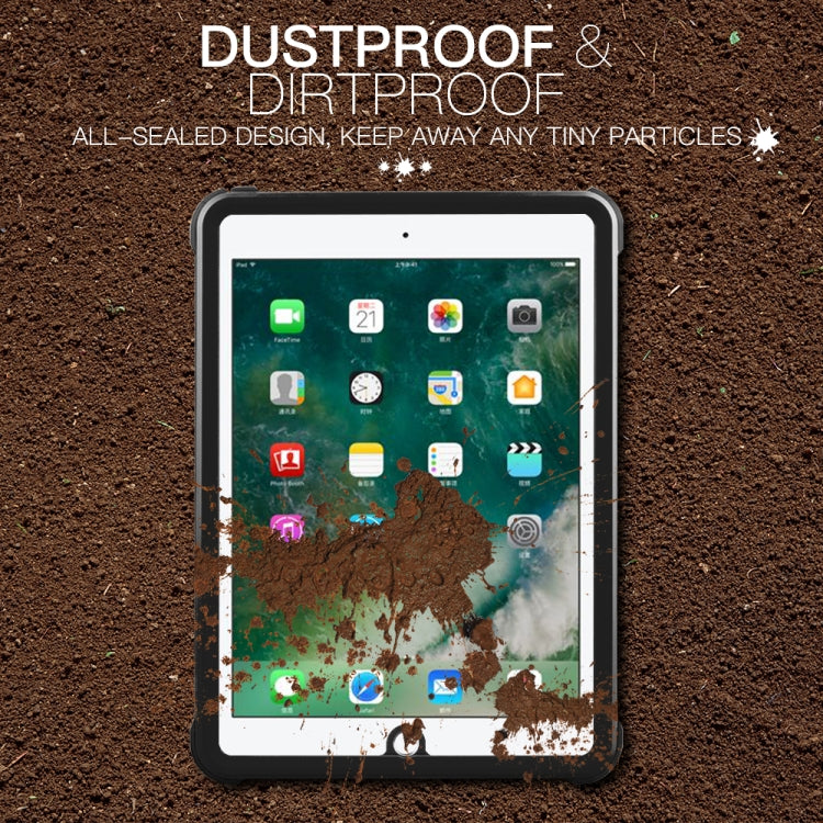 For iPad 9.7 (2017) / (2018) / Air RedPepper Shockproof Waterproof PC + TPU Protective Case with Holder(Black)