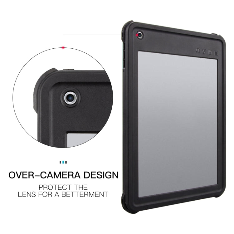 For iPad 9.7 (2017) / (2018) / Air RedPepper Shockproof Waterproof PC + TPU Protective Case with Holder(Black)