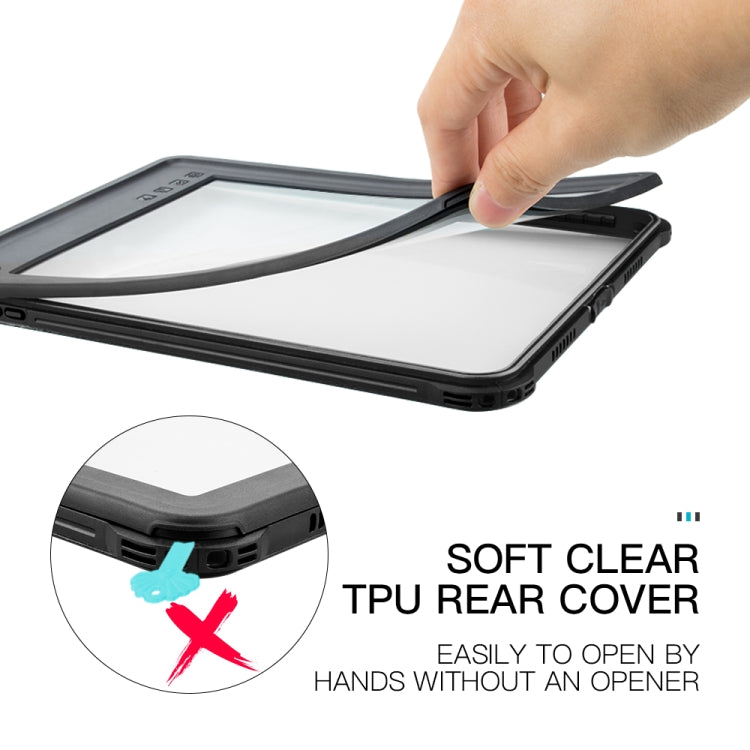 For iPad 9.7 (2017) / (2018) / Air RedPepper Shockproof Waterproof PC + TPU Protective Case with Holder(Black)