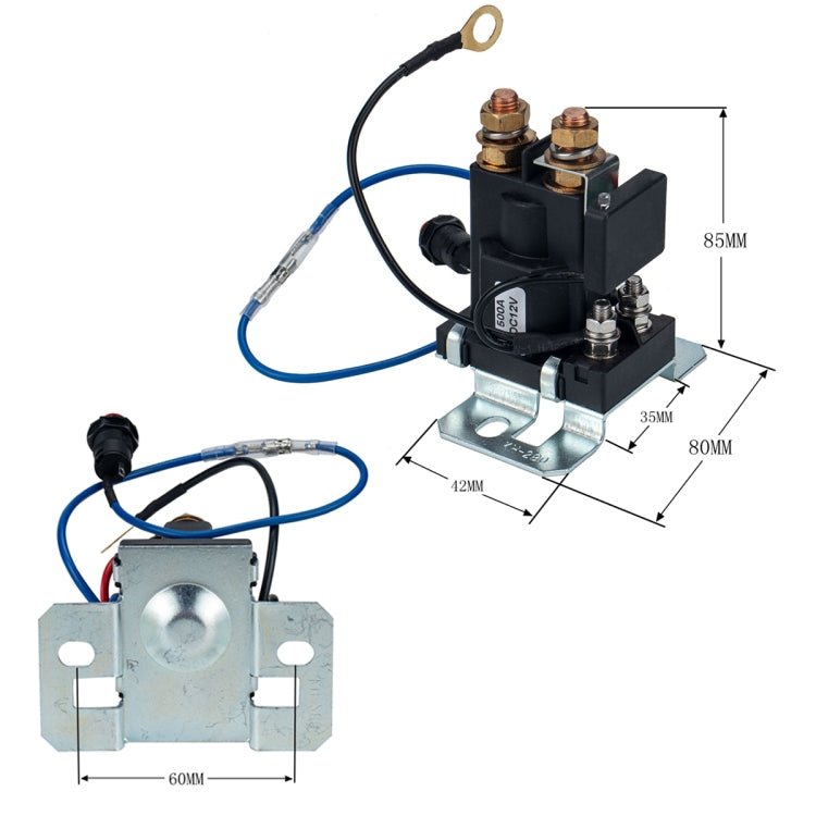 Car Modification 12V / 200A Dual Battery High Current Isolator Relay Battery Bidirectional Control Protector with Terminal