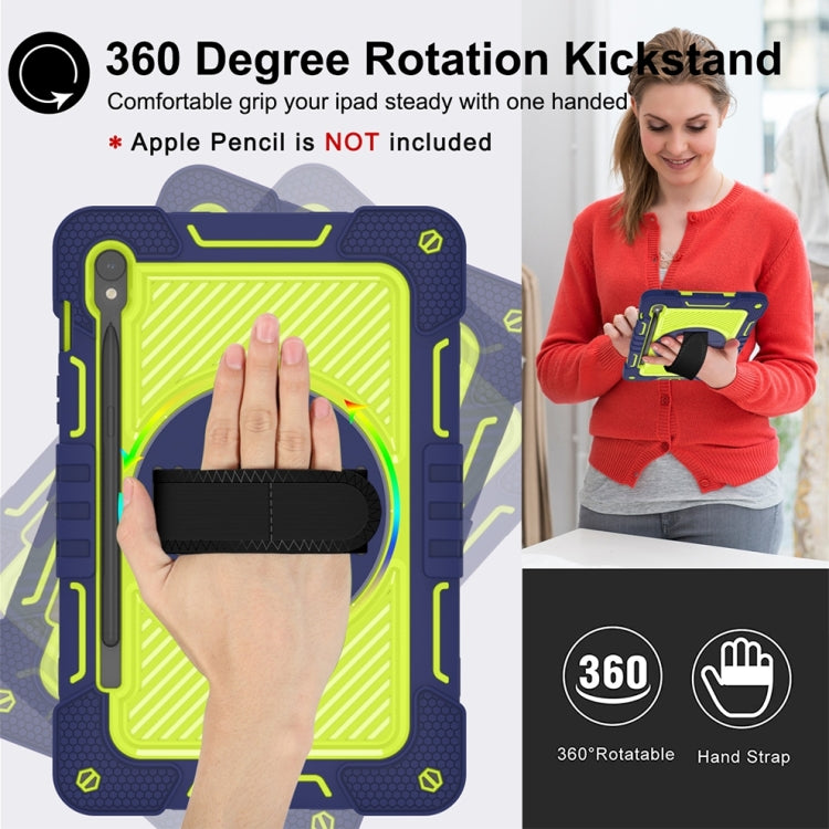 For Samsung Galaxy Tab S9 360 Degree Rotation PC Contrast Silicone Tablet Case