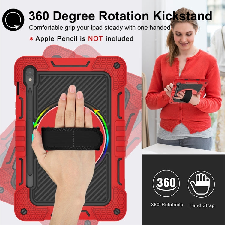 For Samsung Galaxy Tab S9 360 Degree Rotation PC Contrast Silicone Tablet Case