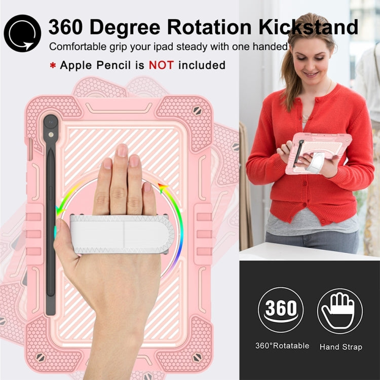 For Samsung Galaxy Tab S9 360 Degree Rotation PC Contrast Silicone Tablet Case