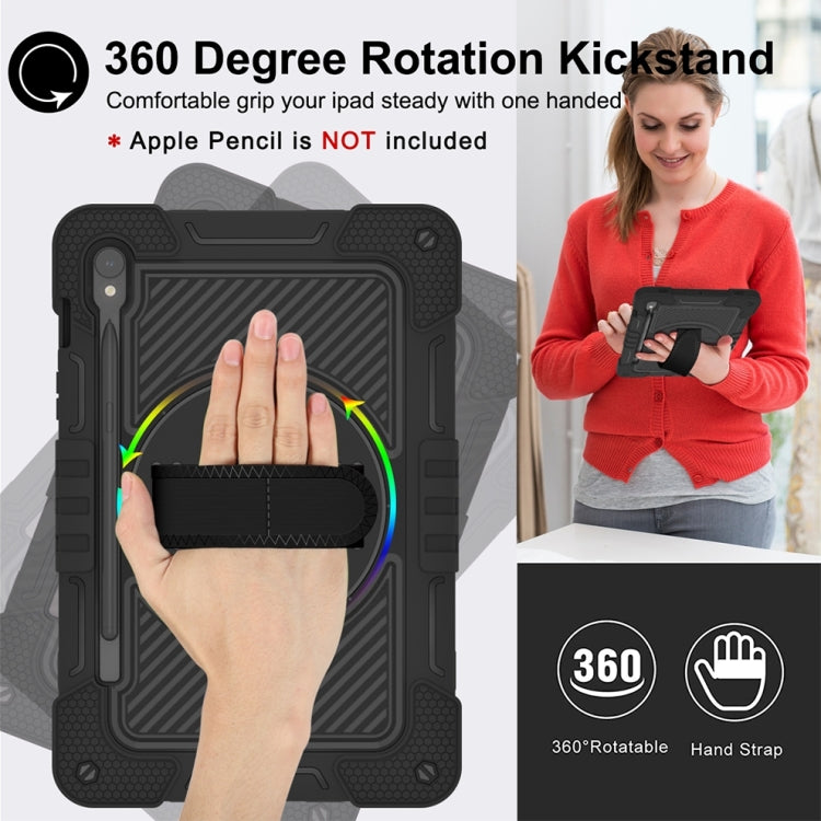 For Samsung Galaxy Tab S9 360 Degree Rotation PC Contrast Silicone Tablet Case