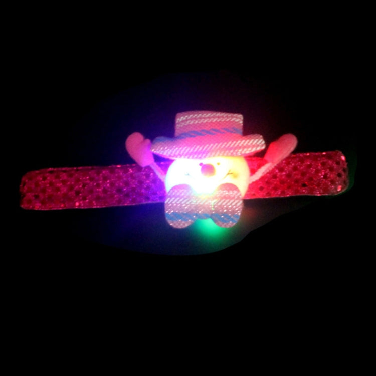 Santa Style Flash Light Merry Christmas Slap Pat Circle Wristband