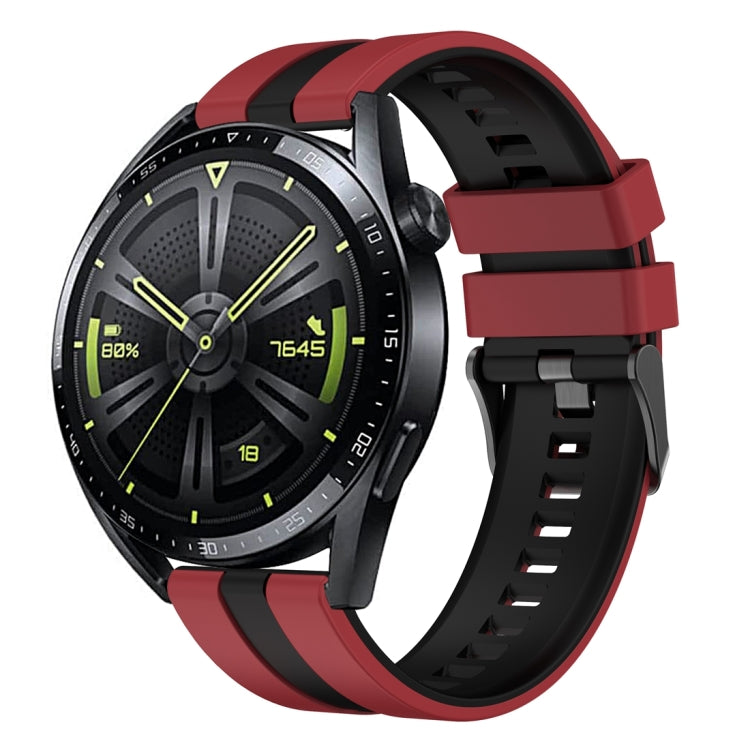 For Huawei Watch GT 3 / GT 3 Pro Vertical Two Color Silicone Watch Band