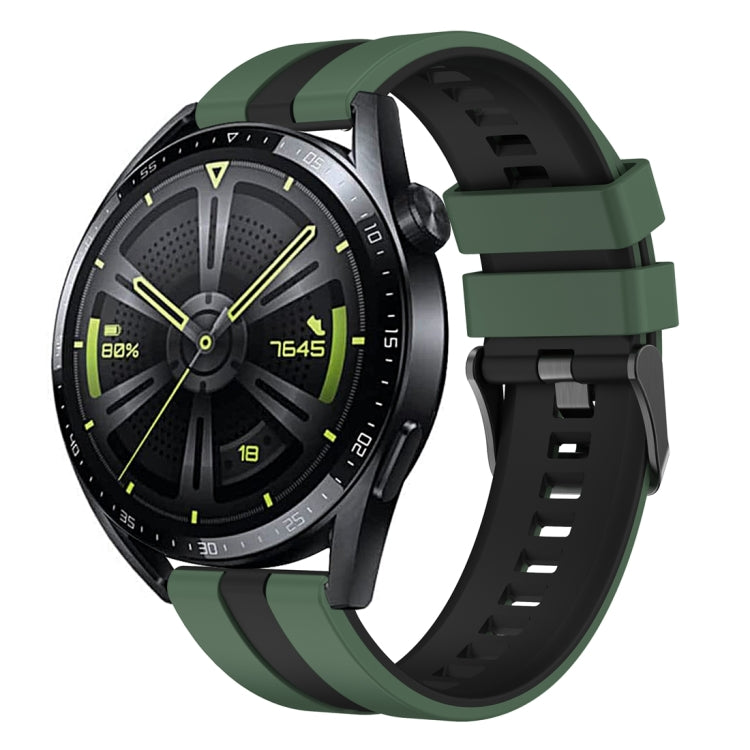 For Huawei Watch GT 3 / GT 3 Pro Vertical Two Color Silicone Watch Band