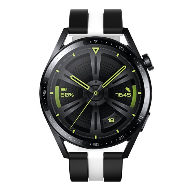 For Huawei Watch GT 3 / GT 3 Pro Vertical Two Color Silicone Watch Band