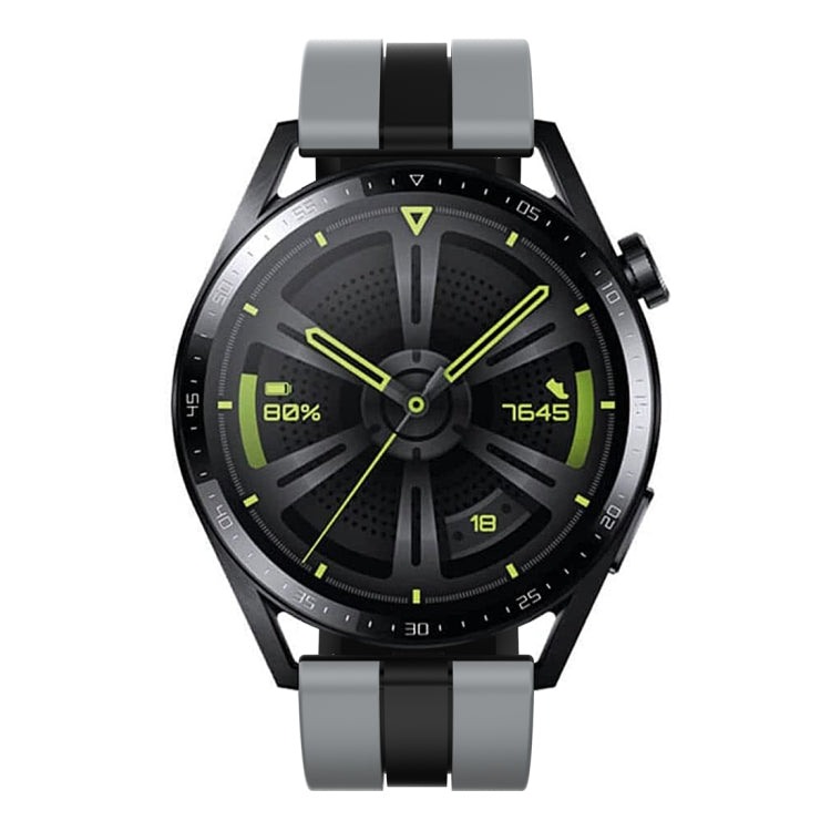 For Huawei Watch GT 3 / GT 3 Pro Vertical Two Color Silicone Watch Band