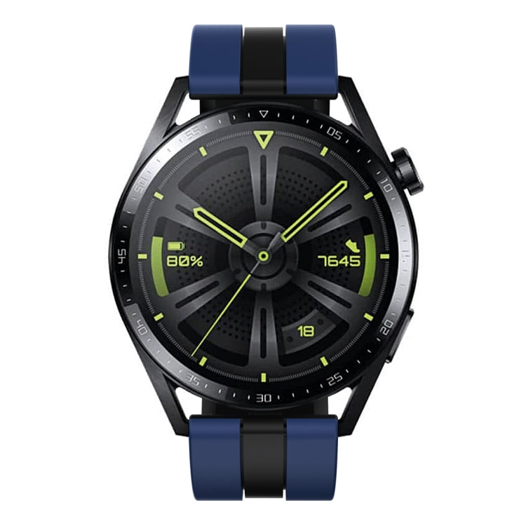 For Huawei Watch GT 3 / GT 3 Pro Vertical Two Color Silicone Watch Band