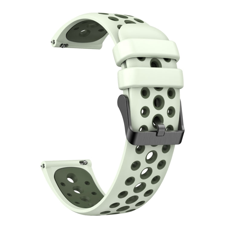For Huawei Watch 4 Two Color Round Hole Silicone Watch Band