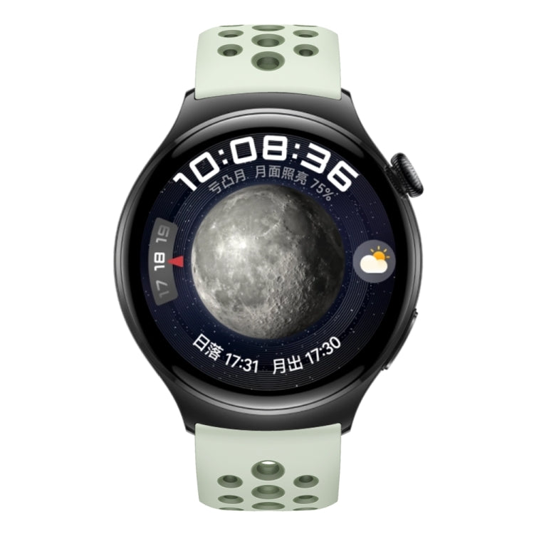 For Huawei Watch 4 Two Color Round Hole Silicone Watch Band