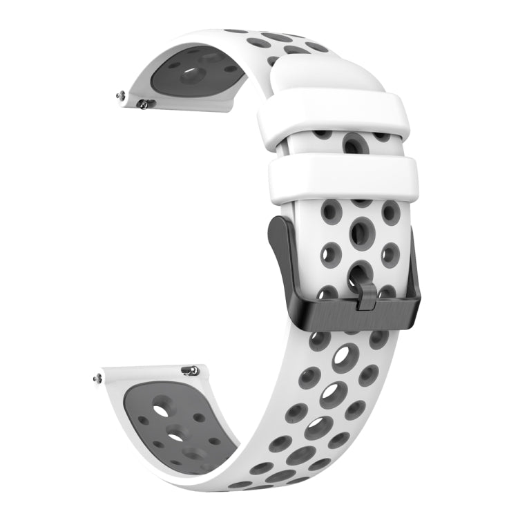 For Huawei Watch 4 Two Color Round Hole Silicone Watch Band