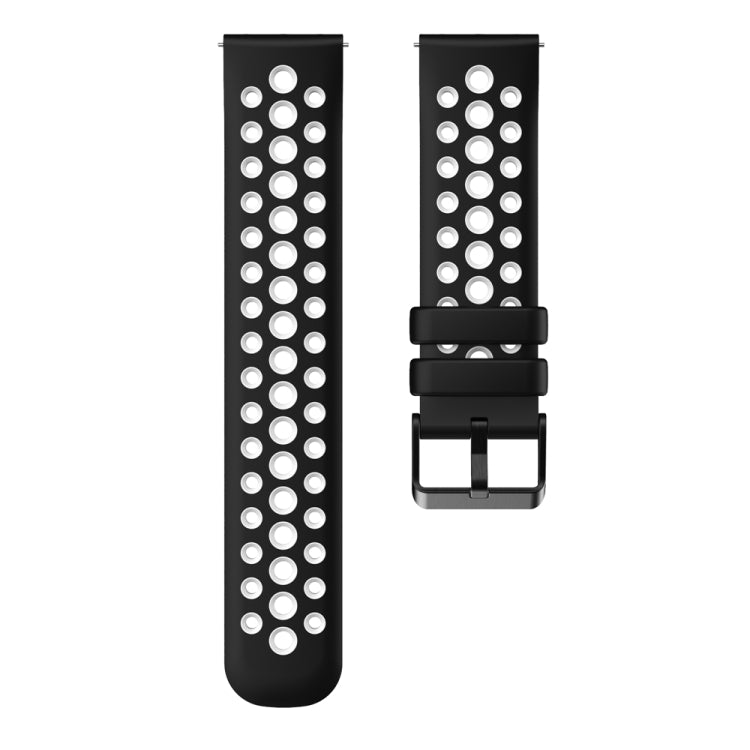 For Huawei Watch 4 Two Color Round Hole Silicone Watch Band