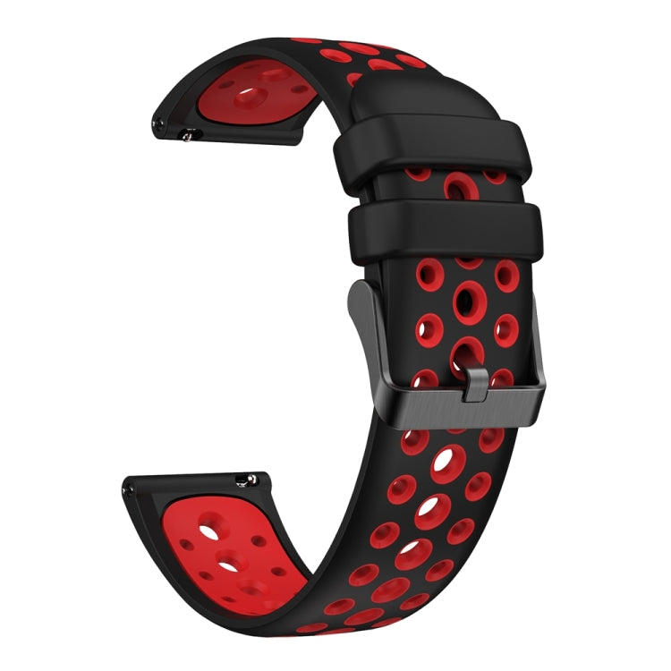 For Huawei Watch 4 Two Color Round Hole Silicone Watch Band