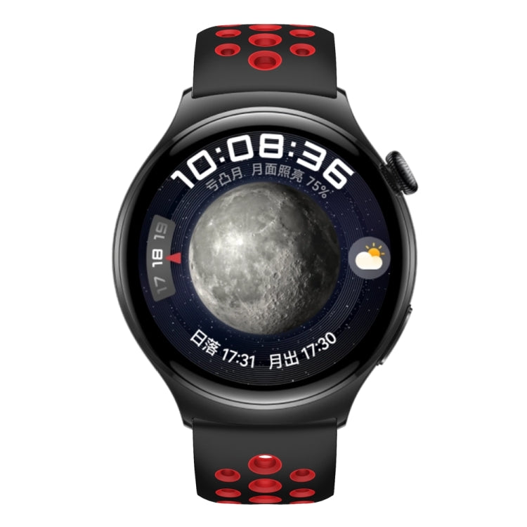 For Huawei Watch 4 Two Color Round Hole Silicone Watch Band