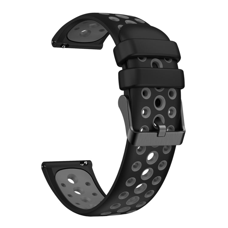 For Huawei Watch 4 Two Color Round Hole Silicone Watch Band