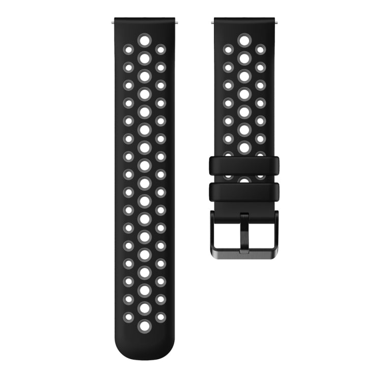 For Huawei Watch 4 Two Color Round Hole Silicone Watch Band
