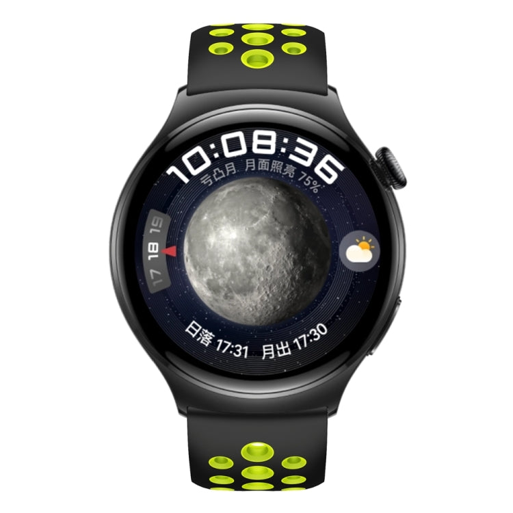 For Huawei Watch 4 Two Color Round Hole Silicone Watch Band