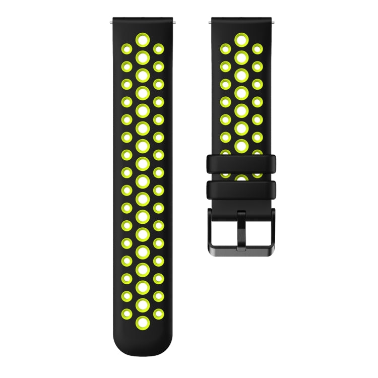 For Huawei Watch 4 Two Color Round Hole Silicone Watch Band
