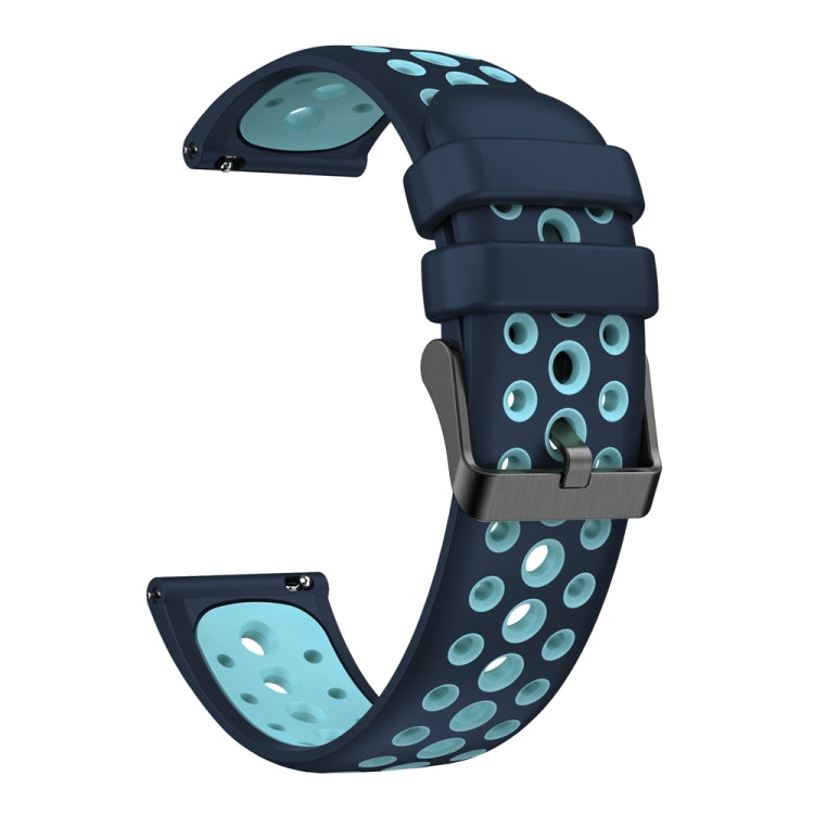For Huawei Watch 4 Two Color Round Hole Silicone Watch Band