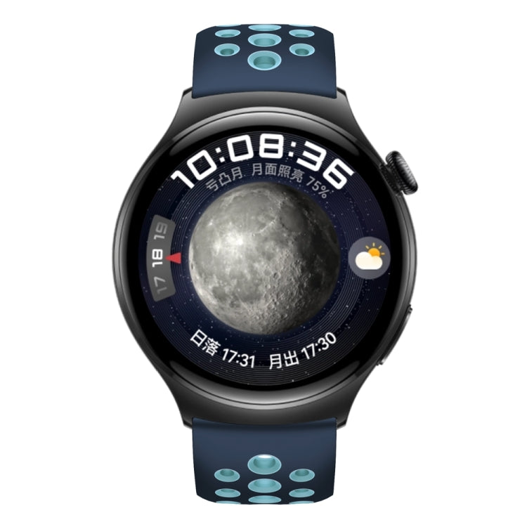 For Huawei Watch 4 Two Color Round Hole Silicone Watch Band