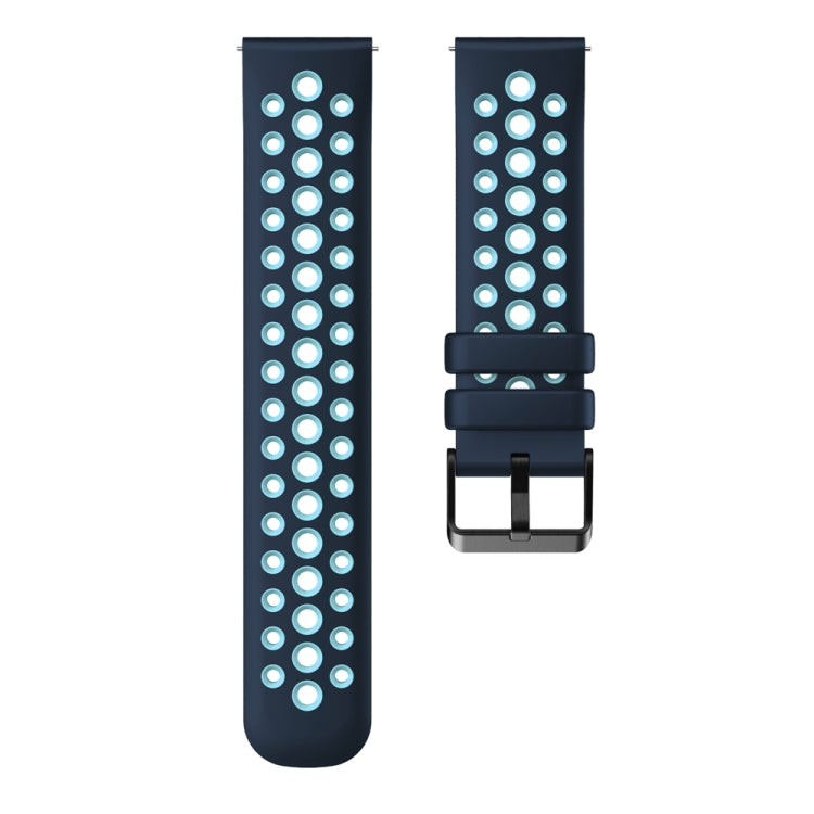 For Huawei Watch 4 Two Color Round Hole Silicone Watch Band