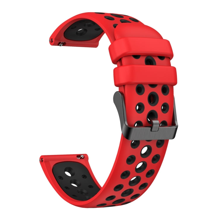 For Huawei Watch 4 Two Color Round Hole Silicone Watch Band