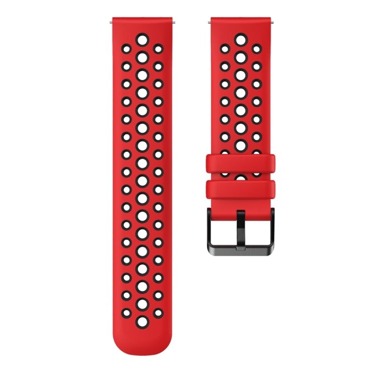 For Huawei Watch 4 Two Color Round Hole Silicone Watch Band
