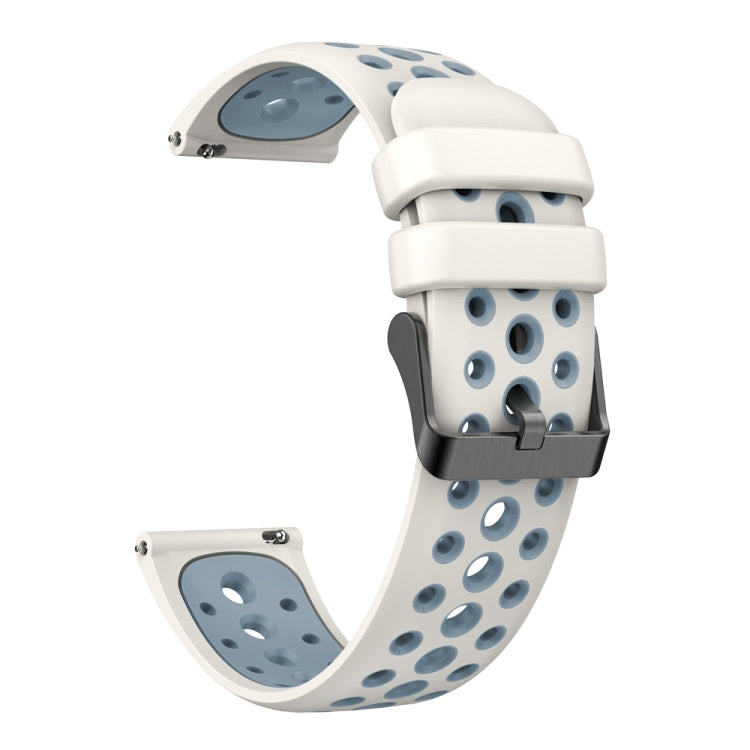 For Huawei Watch 4 Two Color Round Hole Silicone Watch Band