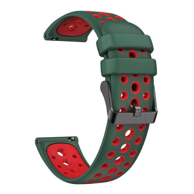 For Huawei Watch 4 Two Color Round Hole Silicone Watch Band
