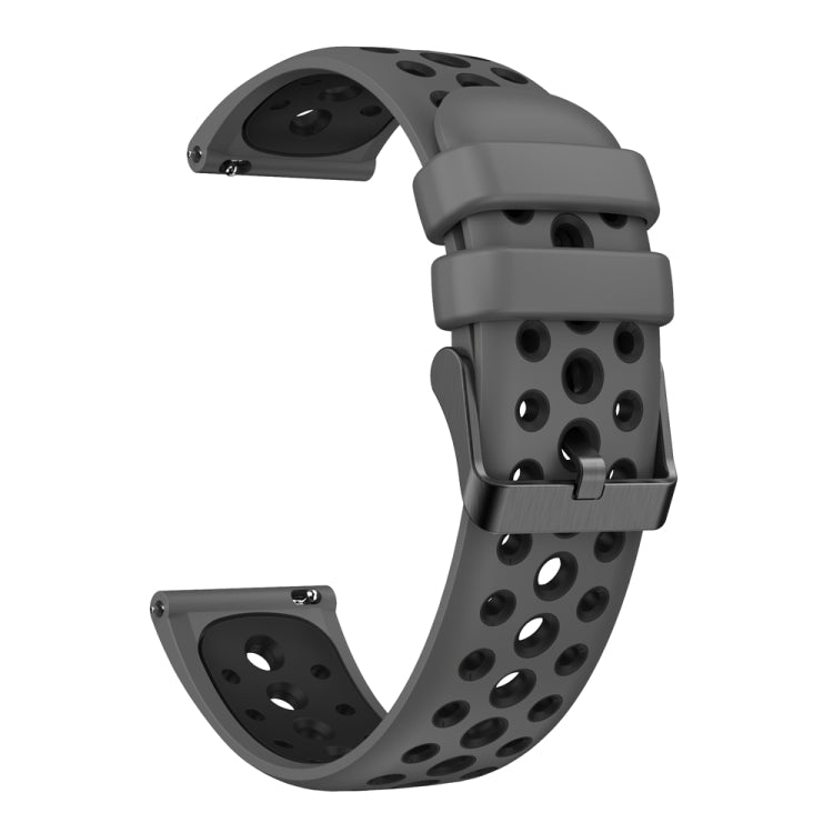 For Huawei Watch 4 Two Color Round Hole Silicone Watch Band