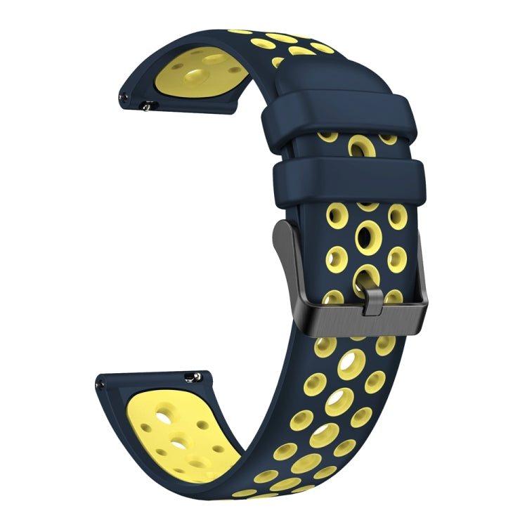 For Huawei Watch 4 Two Color Round Hole Silicone Watch Band