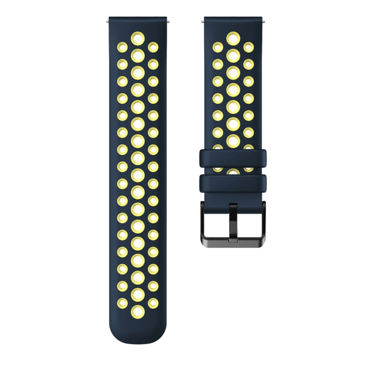 For Huawei Watch 4 Two Color Round Hole Silicone Watch Band