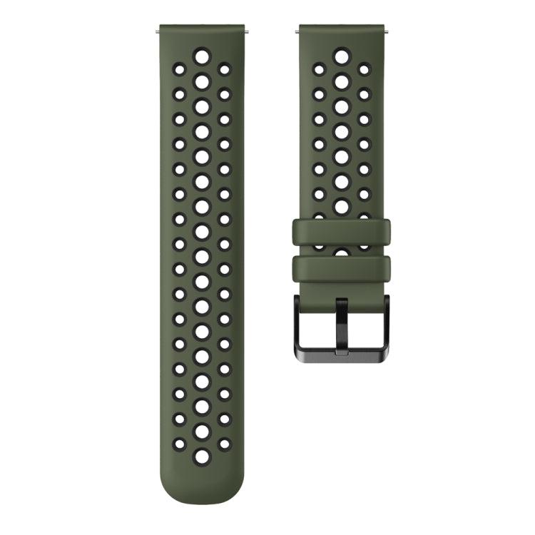 For Huawei Watch 4 Two Color Round Hole Silicone Watch Band
