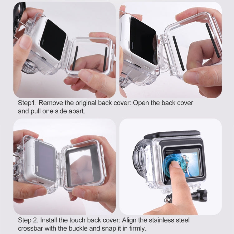 For Insta360 GO 3 Underwater Waterproof Housing Case with Touch Back Cover