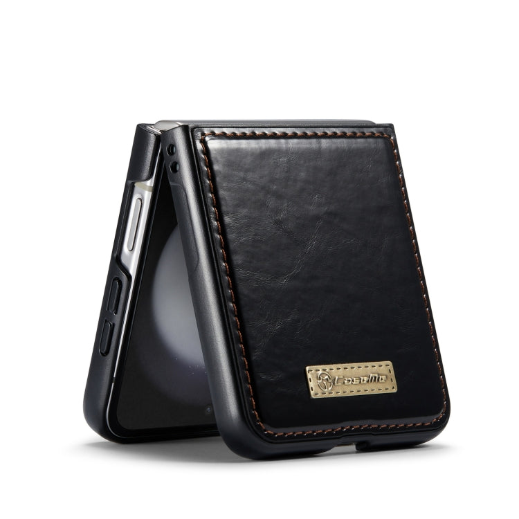 For Samsung Galaxy Z Flip5 CaseMe 003 PU + PC Business Style Crazy Horse Texture Leather Phone Case