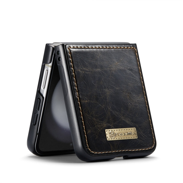 For Samsung Galaxy Z Flip5 CaseMe 003 PU + PC Business Style Crazy Horse Texture Leather Phone Case