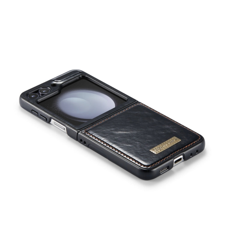 For Samsung Galaxy Z Flip5 CaseMe 003 PU + PC Business Style Crazy Horse Texture Leather Phone Case