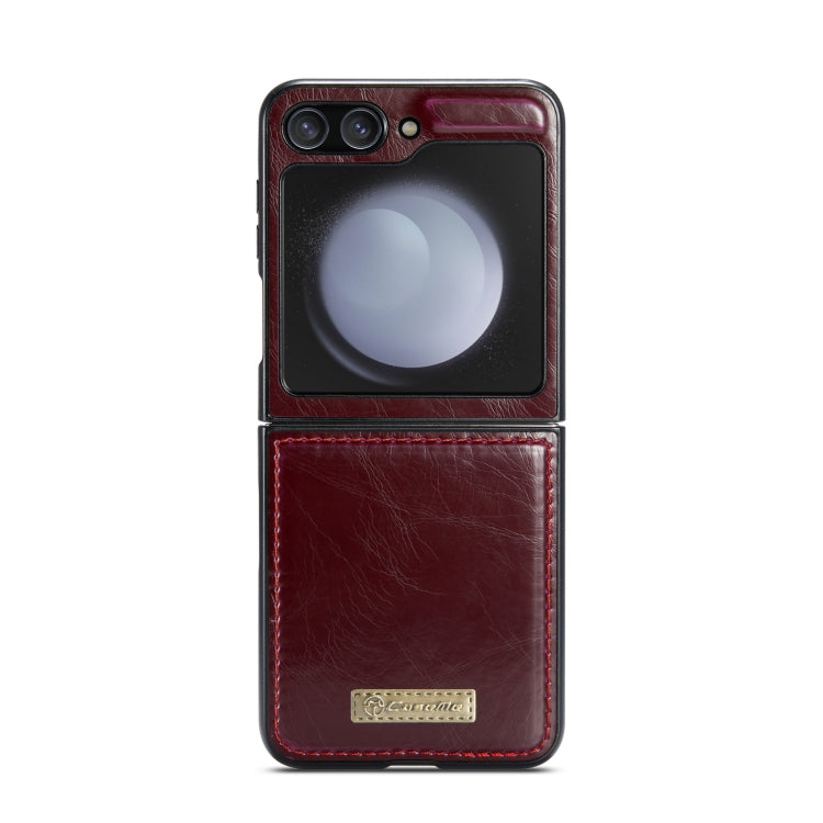 For Samsung Galaxy Z Flip5 CaseMe 003 PU + PC Business Style Crazy Horse Texture Leather Phone Case
