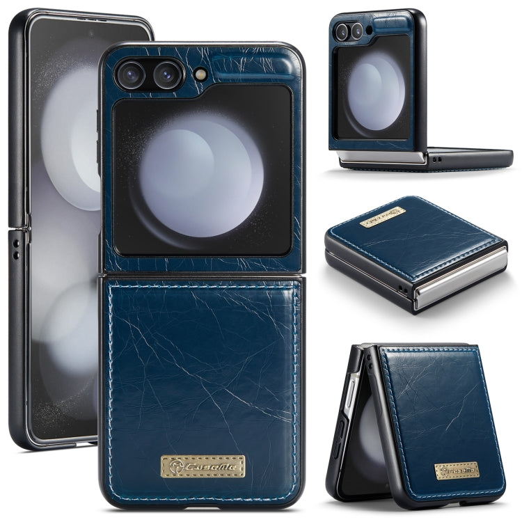 For Samsung Galaxy Z Flip5 CaseMe 003 PU + PC Business Style Crazy Horse Texture Leather Phone Case