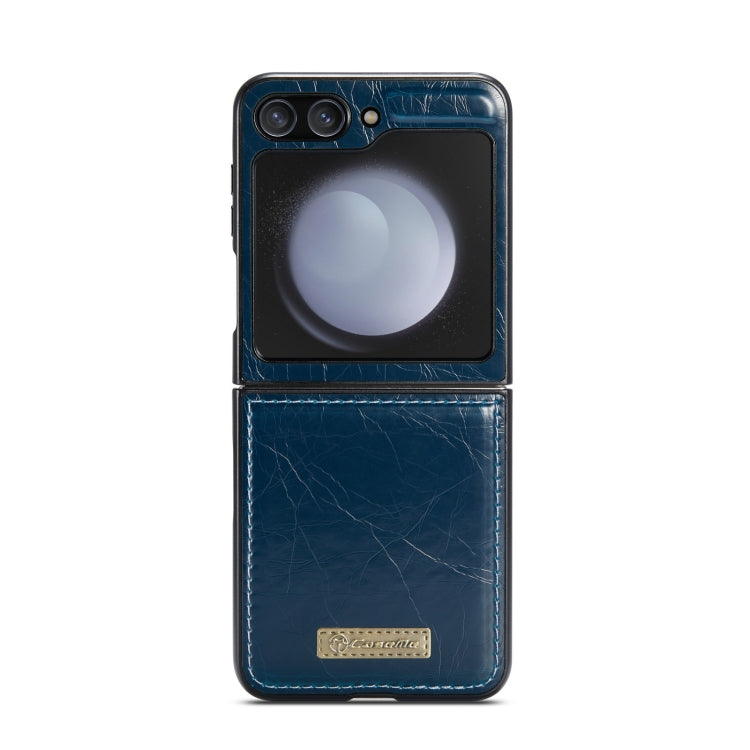 For Samsung Galaxy Z Flip5 CaseMe 003 PU + PC Business Style Crazy Horse Texture Leather Phone Case