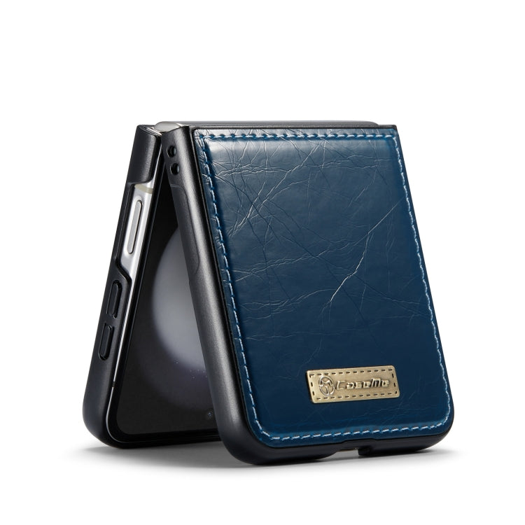 For Samsung Galaxy Z Flip5 CaseMe 003 PU + PC Business Style Crazy Horse Texture Leather Phone Case