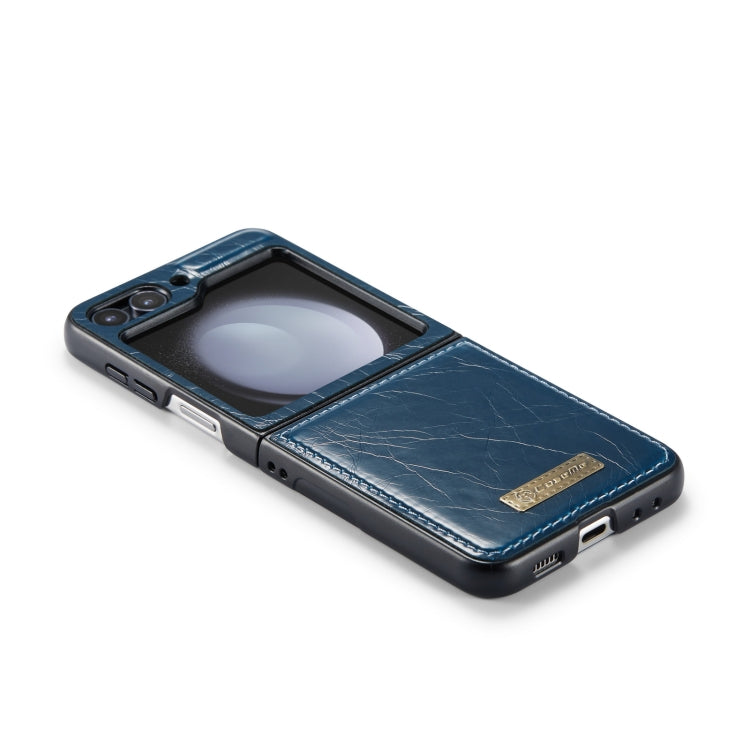 For Samsung Galaxy Z Flip5 CaseMe 003 PU + PC Business Style Crazy Horse Texture Leather Phone Case