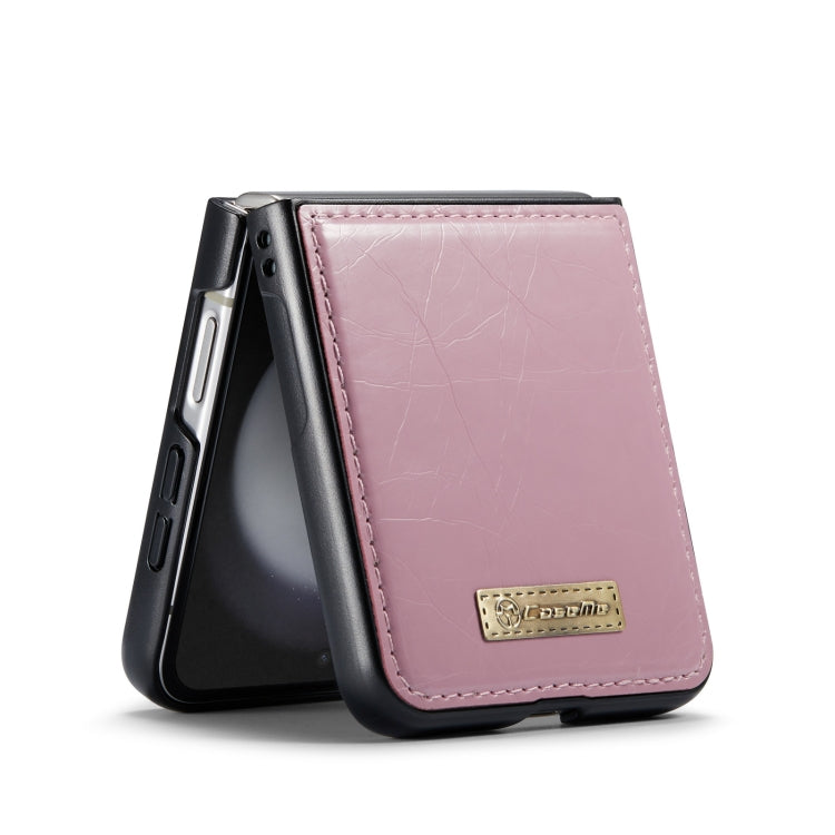 For Samsung Galaxy Z Flip5 CaseMe 003 PU + PC Business Style Crazy Horse Texture Leather Phone Case