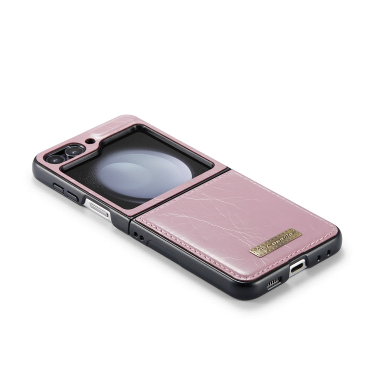 For Samsung Galaxy Z Flip5 CaseMe 003 PU + PC Business Style Crazy Horse Texture Leather Phone Case