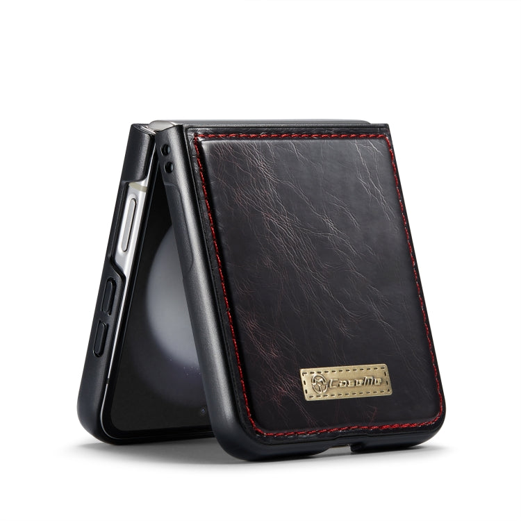 For Samsung Galaxy Z Flip5 CaseMe 003 PU + PC Business Style Crazy Horse Texture Leather Phone Case